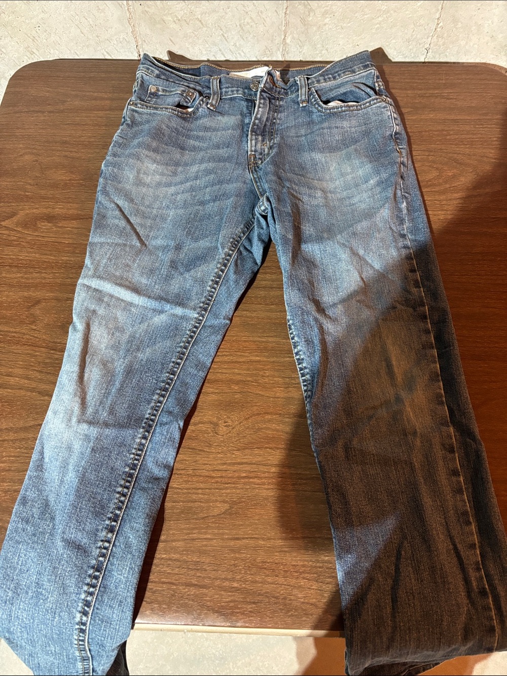 Men's Straight Jeans in Faded Blue